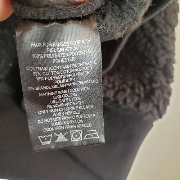 Marc New York plush Fleece zip up hooded sweater - Picture 3 of 5